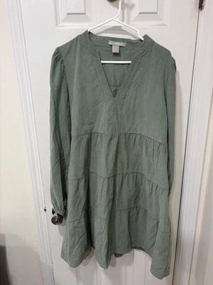 Lucky Brand - Women's - Dress - Large - Eucalyptus Green - Cotton - Image 1 of 4