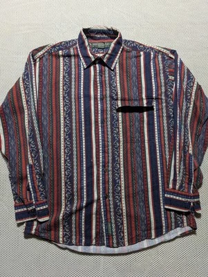 De colección Años 90 Y2K Genera Reserve Salvaje Abstracto Rayas Patrón L/S Dinero Antiguo Mediano  Foto 1 de 4