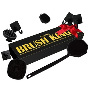 Silicone Body Scrubber Set, Includes Back & Body Scrubbers, Face Brush, Scalp... - Picture 1 of 6