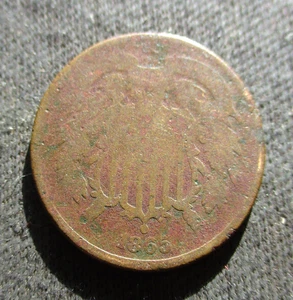 VECCHIA MONETA DEGLI STATI UNITI D'AMERICA 2 CENTESIMI 1865 "SCUDO DELL'UNIONE" (4) - Foto 1 di 3