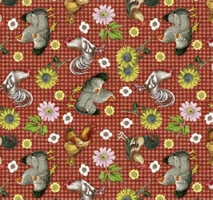 Farmhouse Gingham-Potpourri of Novelty stampa cotone di David Textiles BTY - Foto 1 di 1