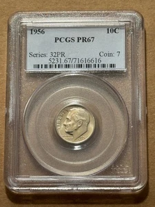 1956 Proof Roosevelt Dime PCGS PR67 Golden Toning - Picture 1 of 2