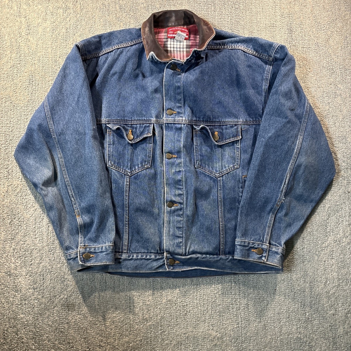 Denim Jacket Leather Collar In Men's Coats & Jackets | eBay Denim Jacket Leather Collar In Men's Coats & Jackets | eBay