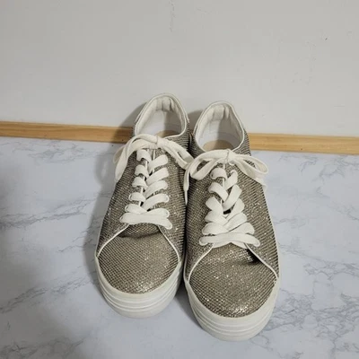 Zapatillas de plataforma Guess con diamantes de imitación, talla 8M Foto 1 de 4