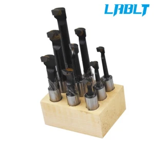 LABLT 9Pcs 1/2" Boring Bar Set Carbide Tipped Bars 1/2" Shank Lathe Tool - Picture 1 of 10
