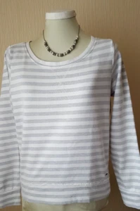 VERO MODA Grey & White Striped L/Sleeved Top (Size S) - Picture 1 of 4