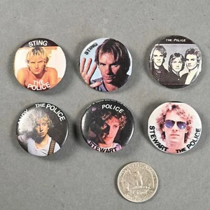 1983 The Police - Sting, Andy Summers, Stewart Copeland - Band Pinback Button - Bild 1 von 2