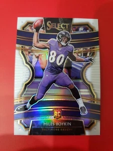 Miles Boykin 2019 Panini Select Concourse White Prizm 28/35 , #23 , Ravens - Picture 1 of 6