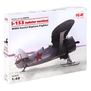 Segunda Guerra Mundial Soviético Biplano Fighter, versión invierno I-153 Escala Modelo Kit 1/48 ICM 48096 - Imagen 1 de 12