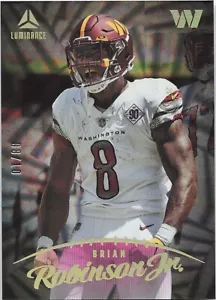 2023 Luminance Brian Robinson Jr Pink Parallel /10 Commanders - SSP - Picture 1 of 2
