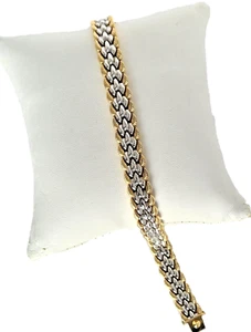Bracciale Donna CHIMENTO in oro giallo e bianco 18 kt 750 double face art 16 - Picture 1 of 13