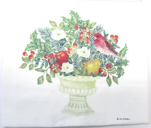 Alice's Cottage Cotton Flour Sack Kitchen Tea Towel Holiday Planter Purple Finch - Picture 1 of 1