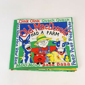Old MacDonald Had A Farm Counting Handmade Fabric Toddler Soft Book Complete