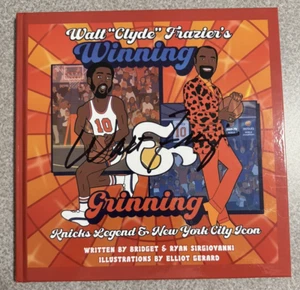 Signed New York Knicks Walt “Clyde” Frazier Winning & Grinning Book - Picture 1 of 4