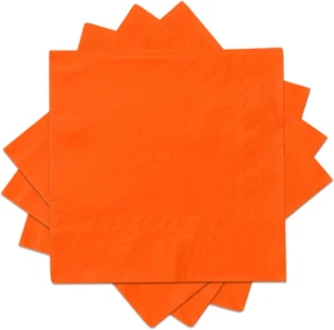 Cocktailservietten 3-lagig 80 Stück Orange Getränkeserviette Einweg Papier Cocktail Na - Bild 1 von 12