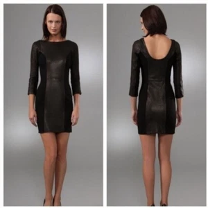 DVF DIANE VON FURSTENBURG Leder Cocktail Urlaub Party sexy Minikleid Gr. 6 - Bild 1 von 24