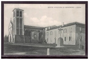 Cartolina Sette Polesini di Bondeno Chiesa Ferrara Carrozza HE81 - Picture 1 of 1