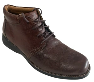 Johnston & Murphy Hunley Mens Leather Chukka Full Grain Dark Brown Boots Sz 10M - Picture 1 of 15