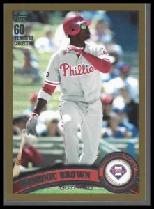Domonic Brown 2011 Topps #421 Gold SN Philadelphia Phillies #/2011 - Picture 1 of 2