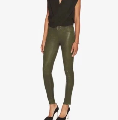 Pantalón de cuero verde bosque ajustado al tobillo Rag And Bone talla 23. NUEVO SIN ETIQUETAS❗️ Foto 1 de 4