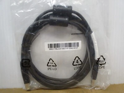 HP  OEM 6 feet USB 3.0 Printer Cable USB Type A to B Male Black - Image 1 of 4