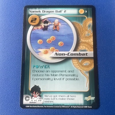 DBZ TCG Namek Dagon Ball 2 VTG 2000 Gohan 11 Of 20 Dragon Ball Z LP Non-Combat - Image 1 of 2