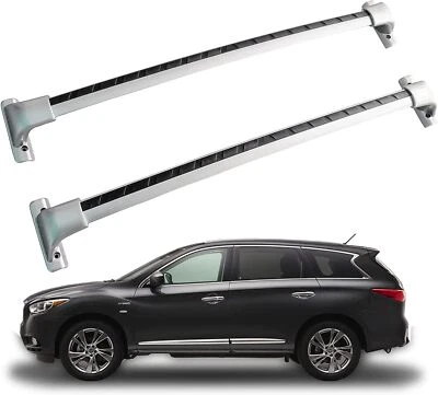 Barras transversales de techo de aleación de aluminio plateado para Infiniti QX60 2022 2023 2024 2025 Foto 1 de 4