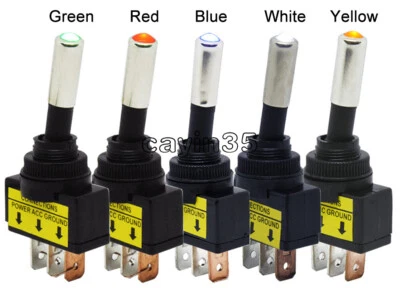 NUOVO 12V 20A Auto LED Luce Interruttore a bilanciere 3Pin SPST ON/OFF