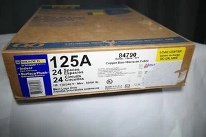 -=NEW-SQUARE D QO124L125G 1PHASE 125A 24 CIRCUIT BREAKER LOAD CENTER CONVERTIBLE - Picture 1 of 9