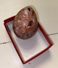 Vintage Fire Opal Egg Hand Carved In The Matrix Beautiful Polished Gem Stone