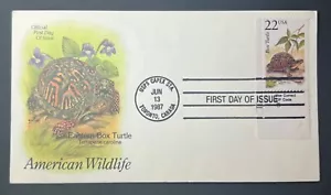 AMERICAN WILDLIFE BOX TURTLE JUN 13 1987 TORONTO CA FIRST DAY COVER (FDC) - Picture 1 of 1