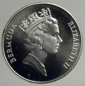 Bermudas Elizabeth II 1985 crucero turismo prueba turismo moneda de 1 dólar i93511 - Imagen 1 de 3