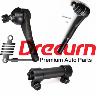 3Pcs Inner & Outer Tie Rod End Adjusting Sleeve For Chevrolet Blazer K10 K20 - Image 1 of 4