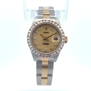 Rolex DateJust 26mm Two-Tone 18KYG/SS Gold Anniversary Diamond Dial 69173 - Picture 1 of 5
