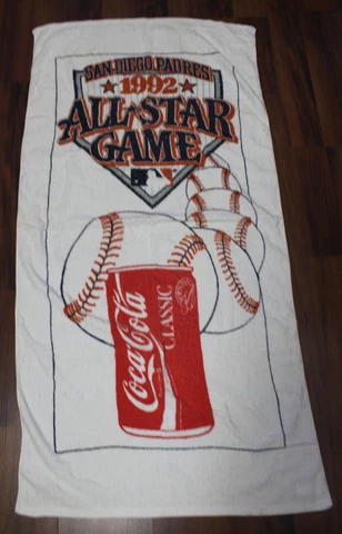 Rare Vintage 90’s San Diego Padres 1992 All Star Game Beach Towel MLB Cover