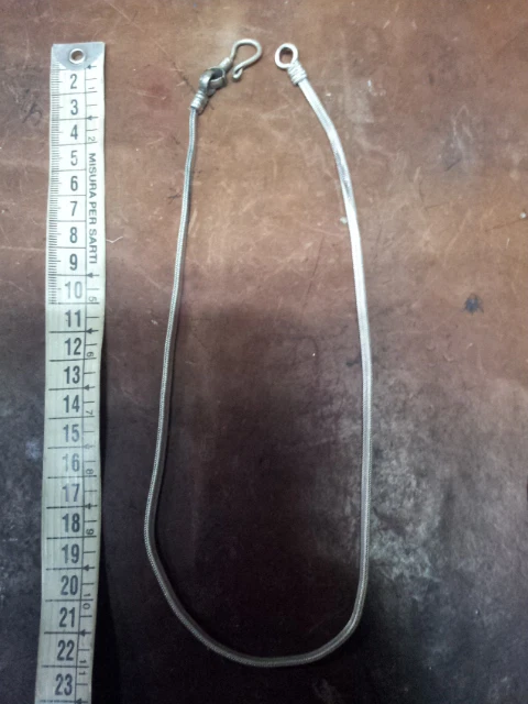 collana bagno argento indiano pezzo unico super offerta INDIAN SILVER snake  - Immagine 1 di 1