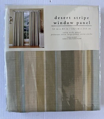 NEW PIER 1 IMPORTS Window Panel Curtain Desert Stripe Size 52” X 84” - Image 1 of 4