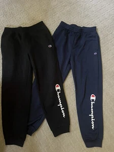 Lot Of 2 Champion Sweatpants Boys XL 14-16 Black Blue New - Picture 1 of 4