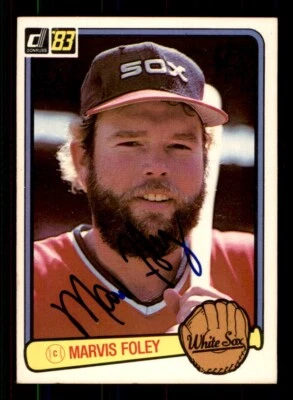 1983 Donruss Baseball #652 Marvis Foley Signed Autograph (no COA) - Image 1 of 2