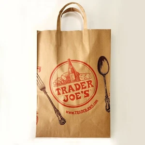Lote de 10 bolsas de papel reutilizables para compras de comestibles artesanías alimentos Trader Joe’s - Imagen 1 de 2