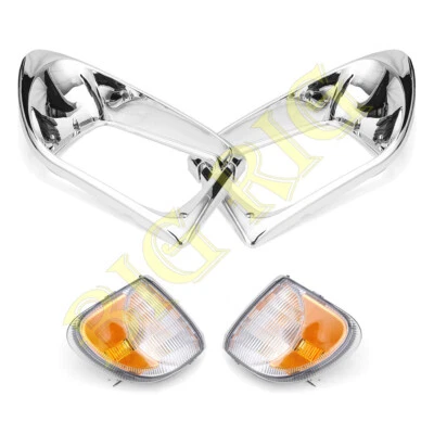 Biseles de faros cromados y luces de señal de giro halógenas para International 9200 9400 Foto 1 de 4