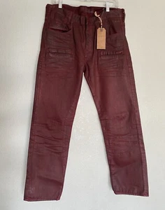 Guess Alameda 33 x 30 Blaze Wash Red Jeans Slim Fit Medium Rise Tapered Leg - Picture 1 of 9