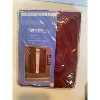 Designables Aspen Twill Corded Envelope Panel Curtain Color Brick - Image 1 of 4