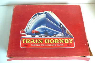 TRAINS HORNBY ÉCHELLE "O" COFFRET M3  MÉCANIQUE   ANNÉES 50   FONCTIONNE TB - Photo 1/4