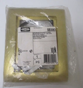 Hubbell Scrubshield Carpet Flange Brass SB3083, USE ON HUBBLE ONE GANG FLOOR BX - Picture 1 of 3