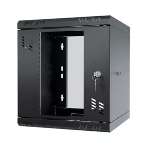 S-RC10-6U-300GB Rack Cabinet 10" 6U, 300mm, Glass Door, Black - Picture 1 of 6