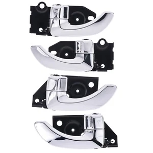 Door Handle Inner for Hyundai Santa Fe SM 00-05 Set of 4 Chrome FRONT REAR LH+RH - Picture 1 of 9