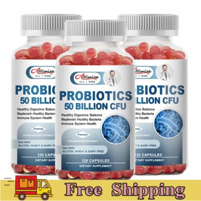 3*120 Probiotics 50 Billion CFU Capsule,Support Healthy Digestive,Immune Booster - image 1 of 4