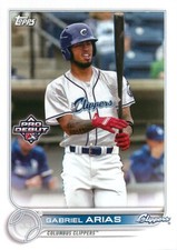 Gabriel Arias 2022 Topps Pro Debut Baseball Rookie Card#PD-142 Columbus Clippers