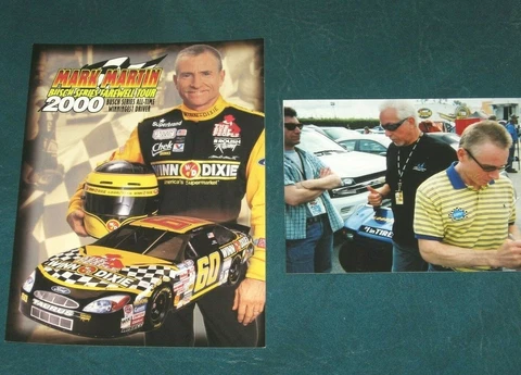 MARK MARTIN 2000 #60 WINN-DIXIE BUSCH SERIES FAREWELL TOUR 5X7 POSTCARD & Photo Cover